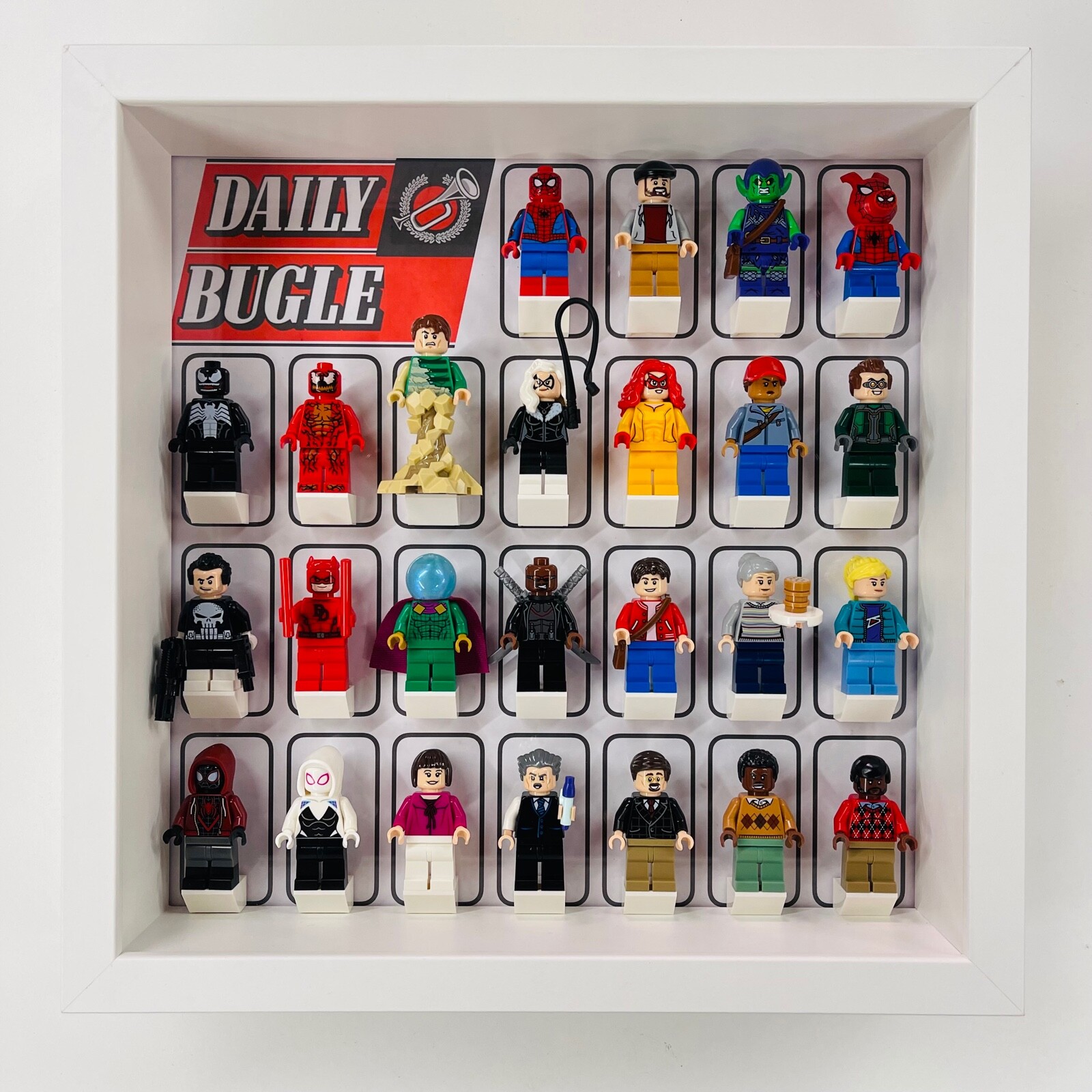 Display case Frame for Lego Spiderman Daily Bugle minifigures 76178