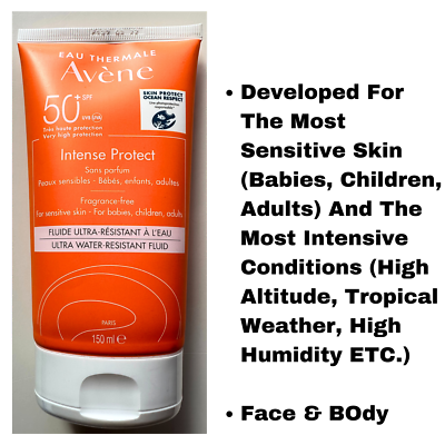 Avene Intense Protect Ultra Water Resistant Fluid Spf 50 150ml