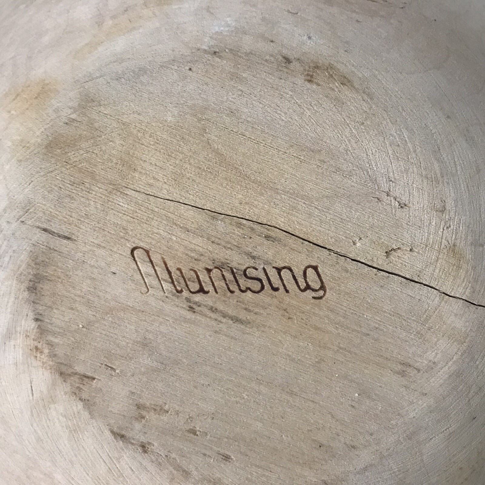 Vintage Munsing Primitive Wood Wooden Bowl 9