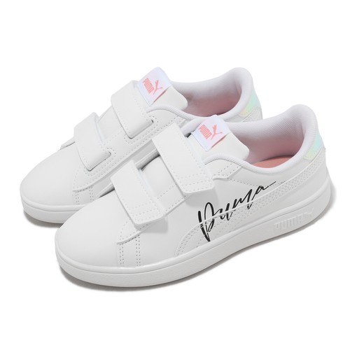 

Puma Smash 3.0 L Crystal VPS White Pink Kids Preschool Casual Sheos 392574-01, Белый, Smash 3.0 L Crystal Vps