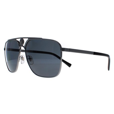 Pre-owned Versace Sunglasses Ve2238 100181 Gunmetal Dark Gray Polarized