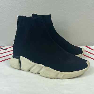 Jeffrey Campbell Black White High Top Redman Scuba Sock Sneaker Size 6