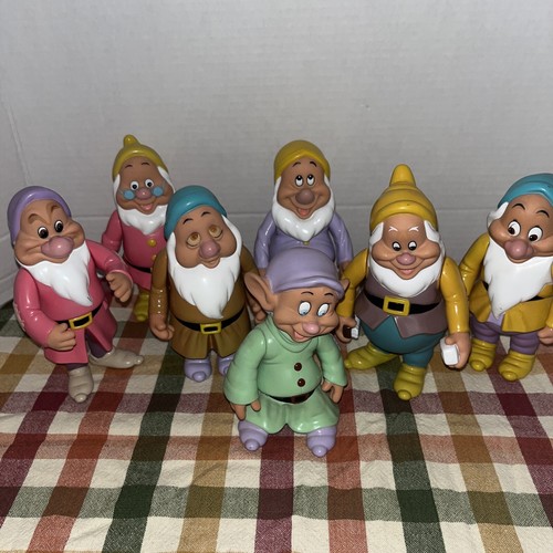 VTG 1992 Disney Seven 7 Dwarfs 6” Figures From Snow White