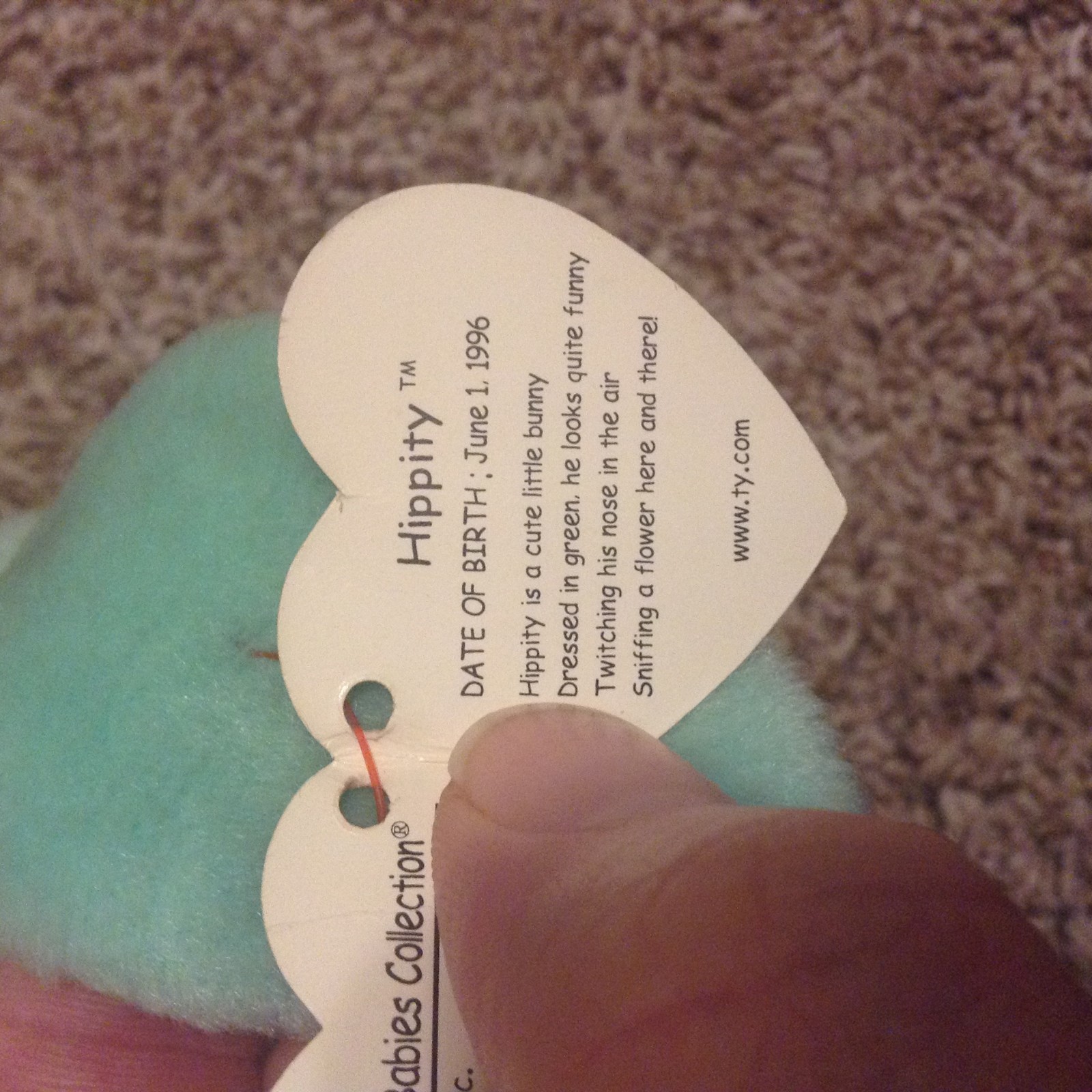 TY Beanie Baby Hippity with 2 ONE OF A KIND tag errors + more