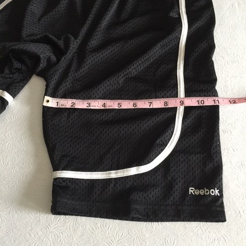 Reebok Black and White Mesh Basketball Shorts Athletic GUC Unisex Kid's Large