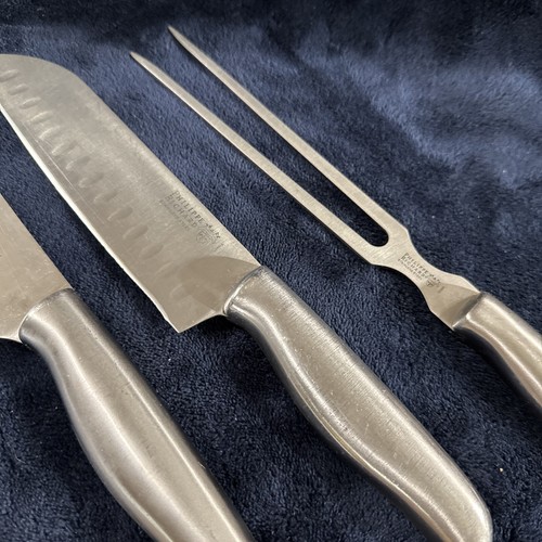 PHILIPPE RICHARD Stainless Steel Cleaver Knife Chopper ~ 7" Blade & Fork