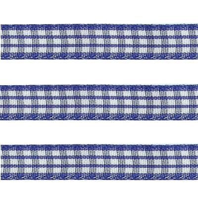 5 YARDS  3/8'' SCOTTISH CHECKERED CHECK RIBBON POLYESTER GINGHAM U PICK COLOR 