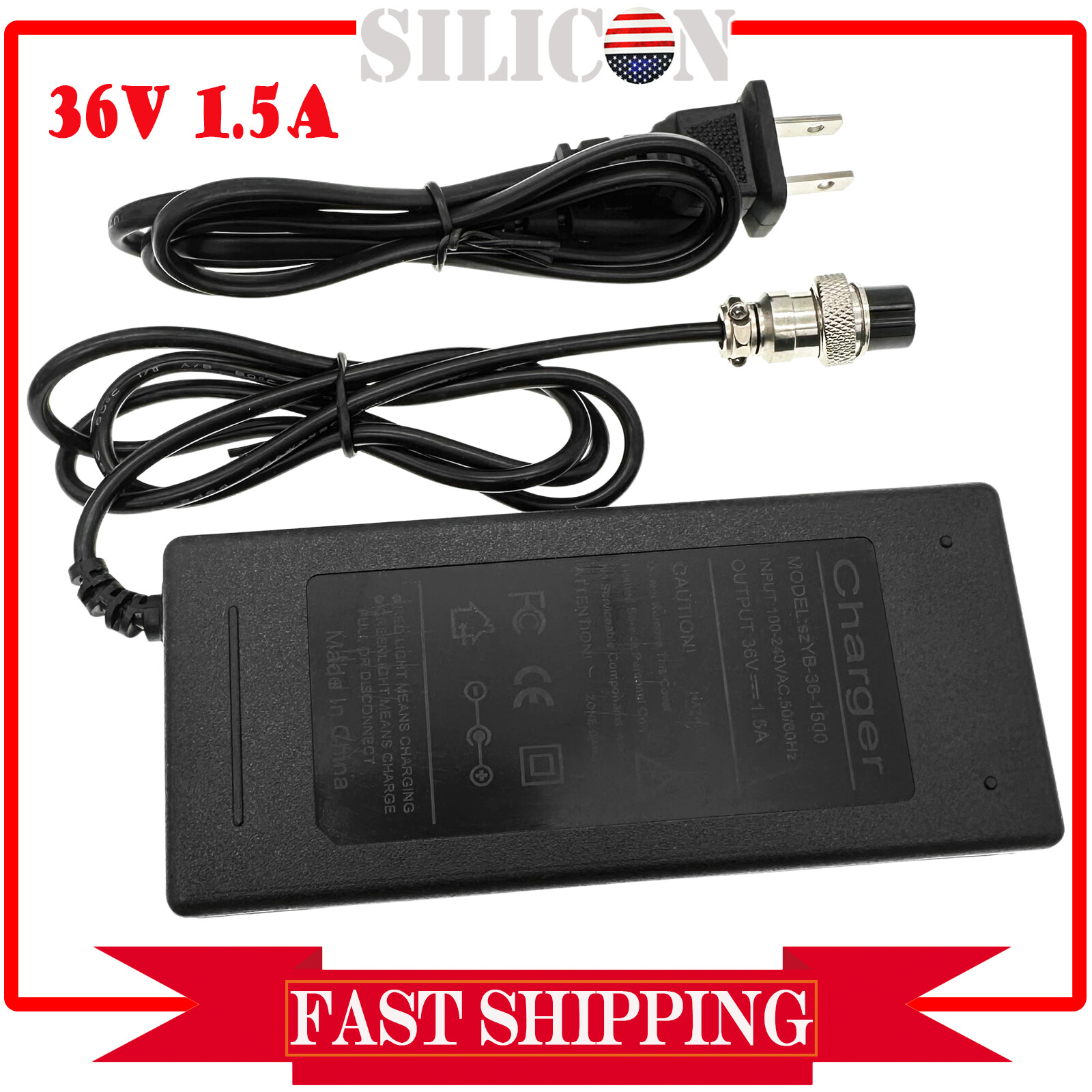 New 36 Volt 1.5A Battery Charger For Electric Scooter Bike 3