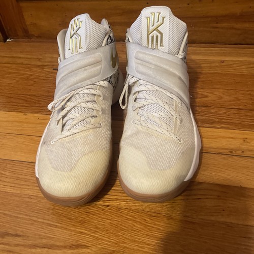 その他 kyrie 2 id white gumsole Nike Kyrie 2 ID Basketball Shoes Mens Sneakers White Gold