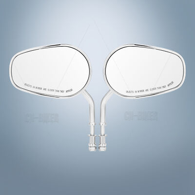 Rear View Mirrors For Harley Fat Boy FLSTF Road King FLHR Street Bob FXDB FXDF
