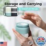 Travel Containers for Toiletries, Silicone Cream Jars BPA Free, TSA Approved 2oz Travel Size Containers, Leak-proof Travel Essentials with Lid for Cosmetic Face Hand Body Glitters