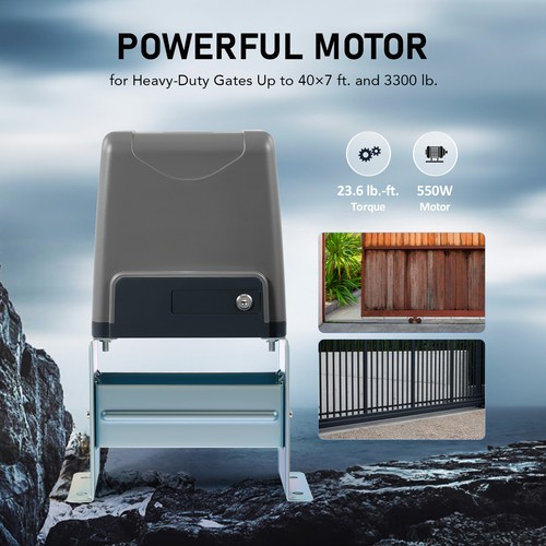 CO-Z 3300lbs Automatic Sliding Gate Opener Electric Operator with 2 Remotes