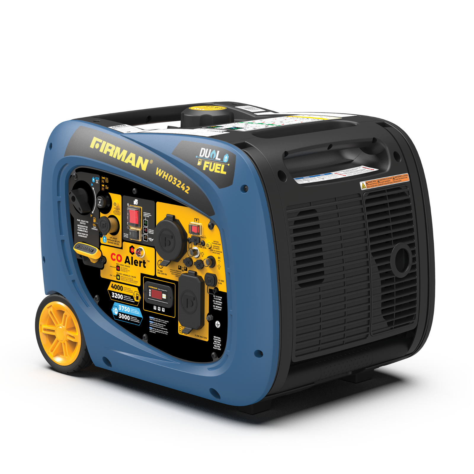 FIRMAN WH03242F 4000W Electric Start Dual Fuel Inverter Generator Re