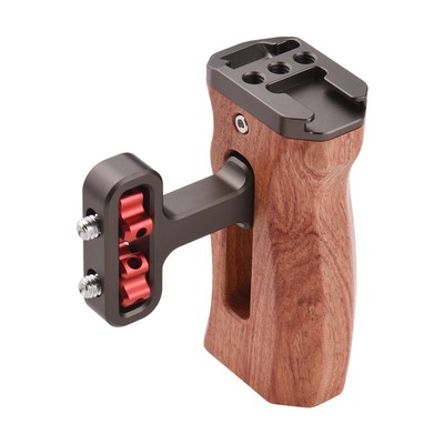  Cage Left/Right Side Handle Wooden Hand Grip w/ 1/4 Screw Hole Cold B3Y5