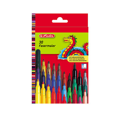 Herlitz Fasermaler 30er Pack Filzstifte Filzmaler Filzer felt pens