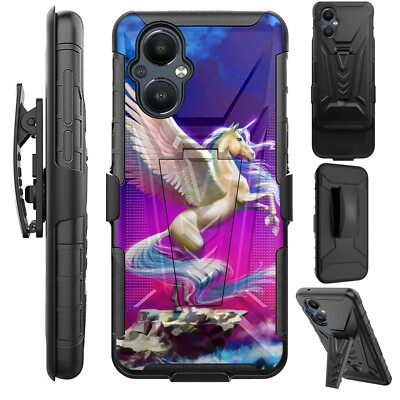 V Holster For OnePlus Nord N20 5G Phone Case kickstand Cover MAJESTIC UNICORN