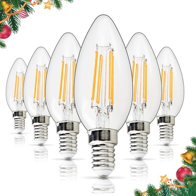 C35 E14 European Base LED Bulb 4W (40 Watt Equivalent), 2700K Warm White 450l...