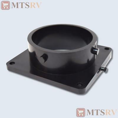 Valterra Black Plastic 3'' Sewer Hose Adapter - Bayonet End / Flanged - # T1009