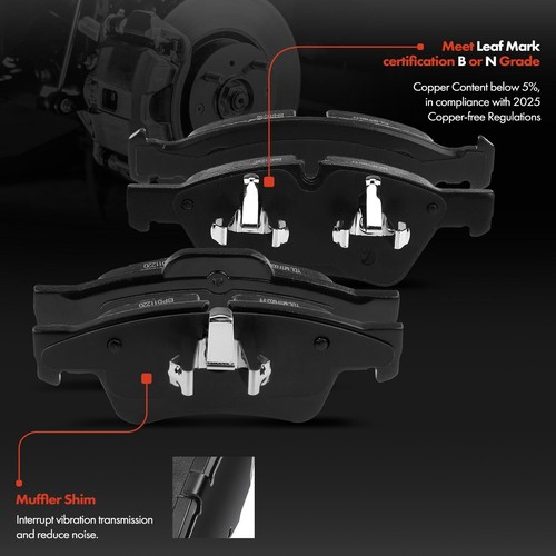 8x Front & Rear Ceramic Brake Pads for Mercedes-Benz W164 X164 GL450 GL550 ML350