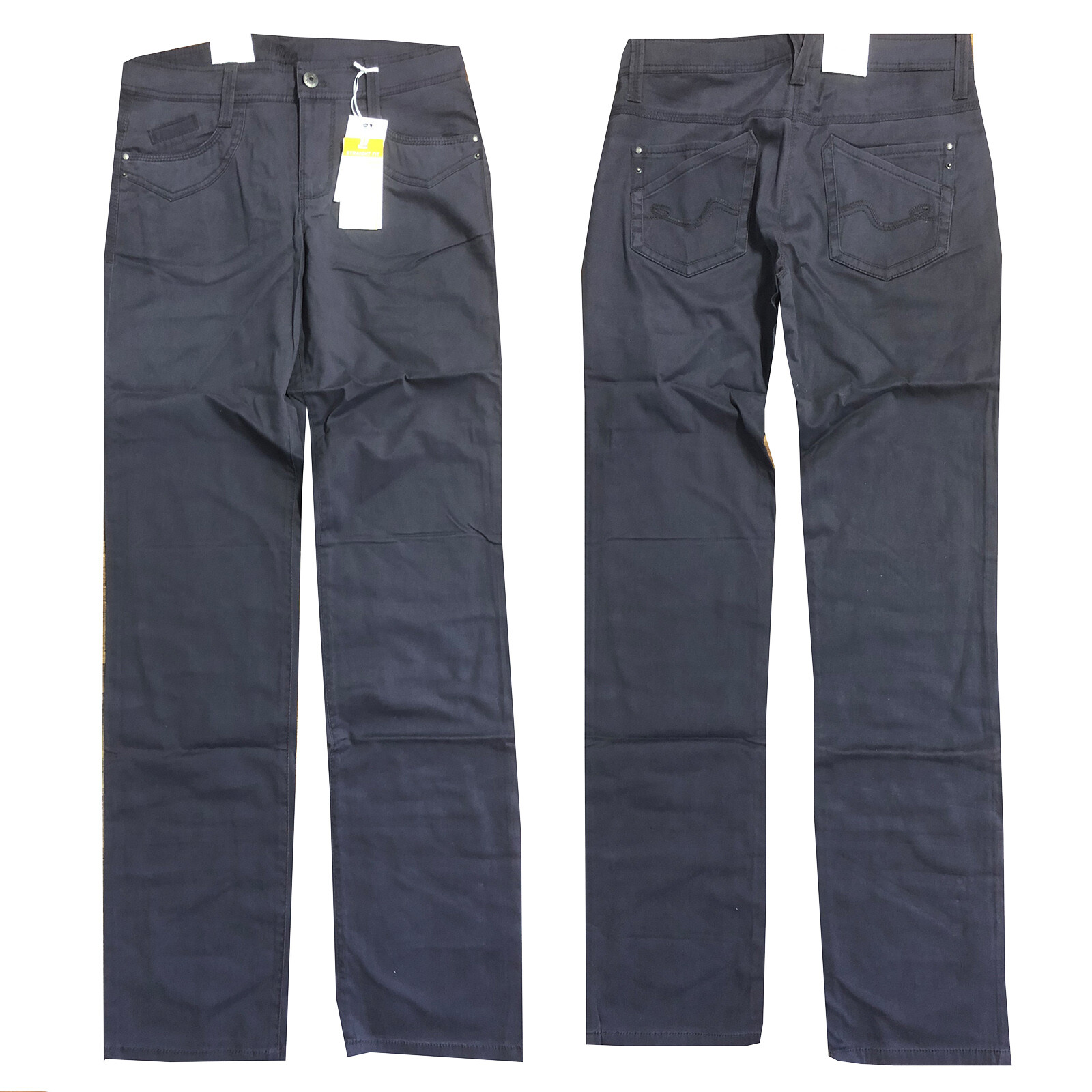 MAC Carrie Magic Damen Hose Stoffhose Gerade Passform Violett Gr. 36 Länge 34