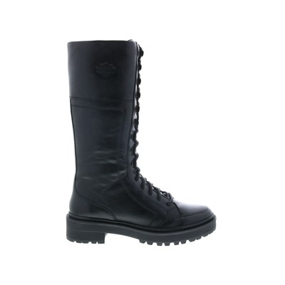 

Harley-Davidson Dalwood 12 Lace D84744 Женские черные кожаные мотоботы, Черный, Harley-Davidson Dalwood 12" Lace