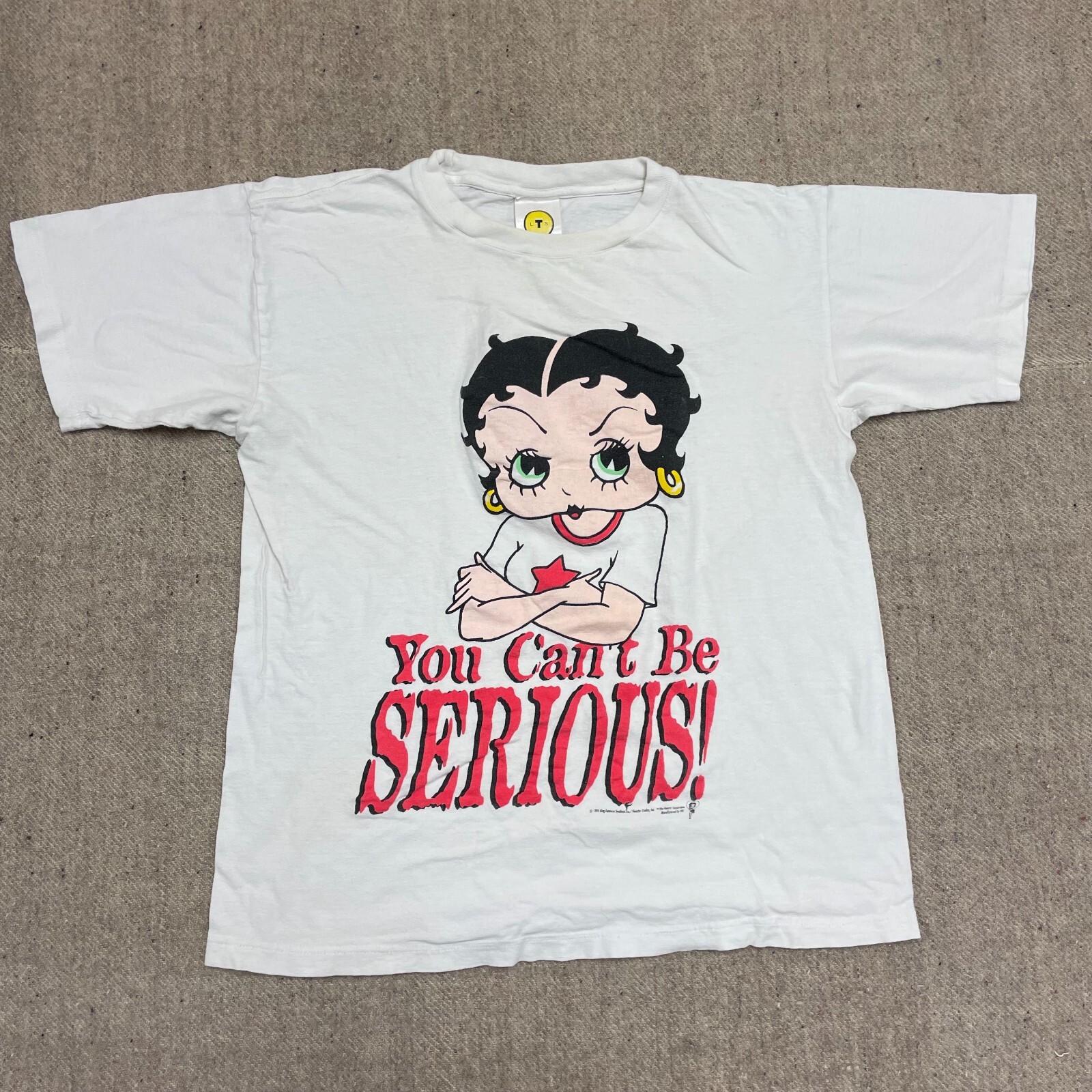 OLD ALL SPORT 米国製 BETTY BOOP 半袖 Tシャツ S 中古】90s Betty Boop バイク S/S Tee ブラック L ベティ ブープ
