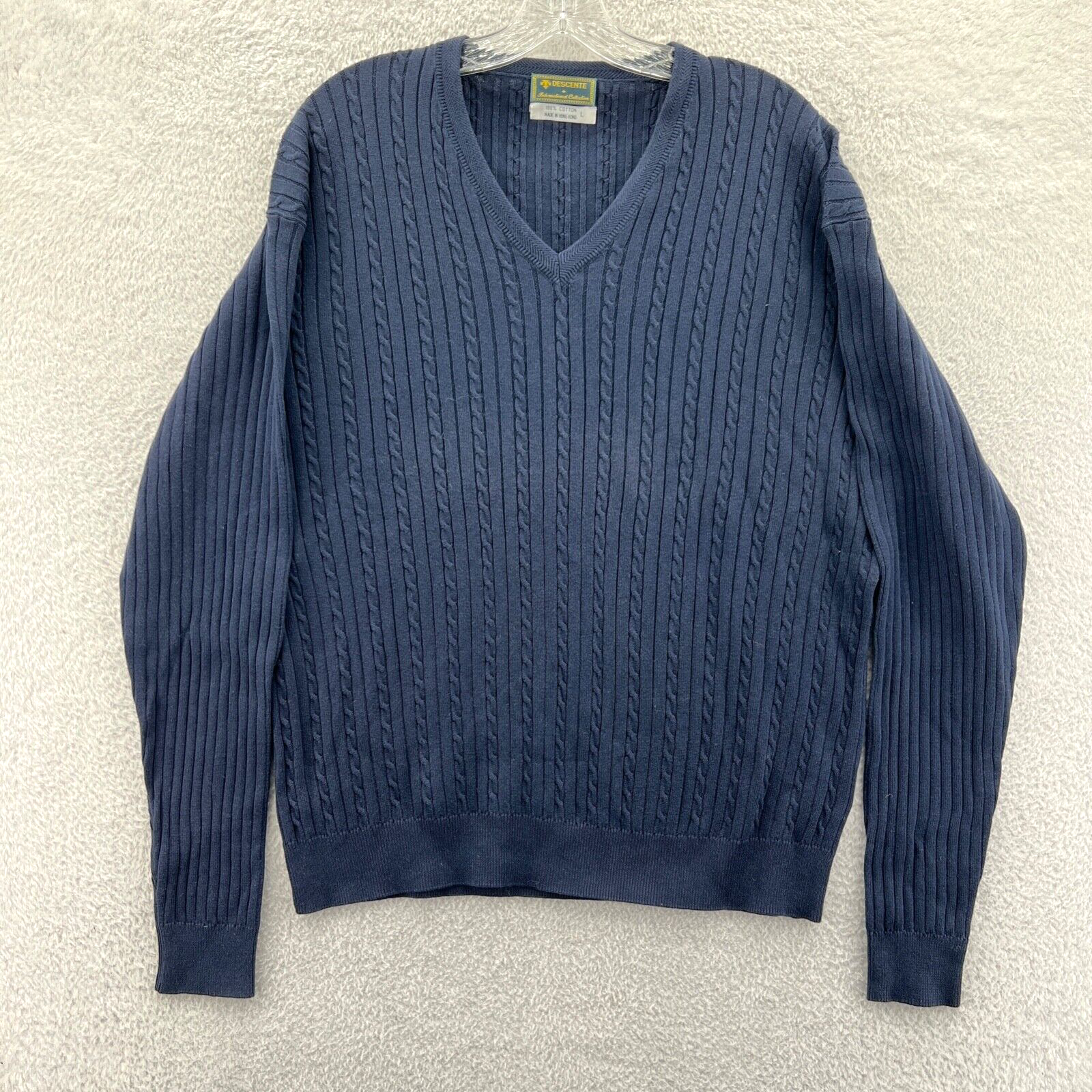 DESCENTE 青 長袖セーター L $_57.PNG?set_id=880000500F