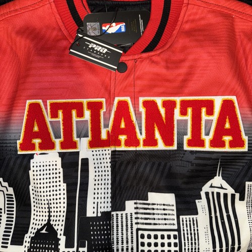 Pre-owned Team Pro Standard Atlanta Hawks Black  Remix Varsity Jacket Size 2xl Brand