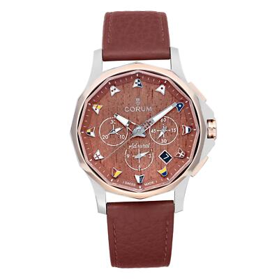 Corum Admiral's Cup Legend 42 18K Rose Gold Steel Brown Dial Watch