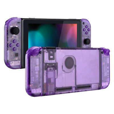 Clear Atomic Purple Full Set Housing Shell Case With Buttons for Nintendo Switch