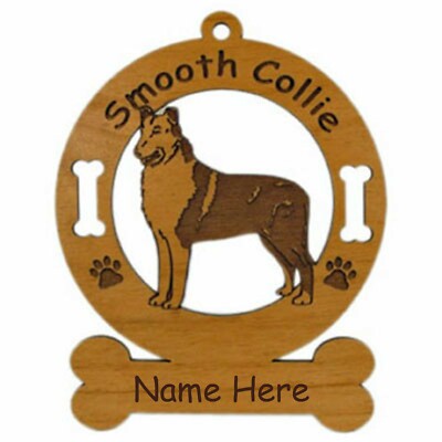 Collie Smooth Standing Dog Breed Ornament Personalized With Your Dogs Name 2185