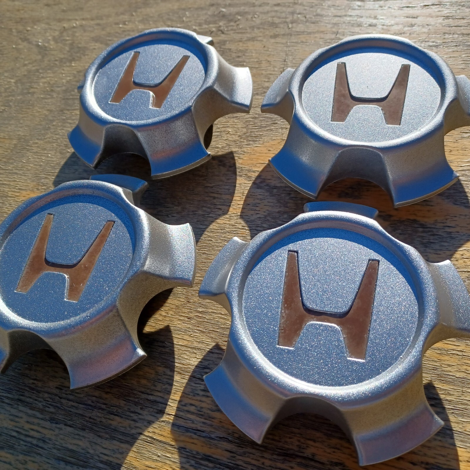 【San】 Honda Accord center cap set of 4, gray and chrome, 2002-2020