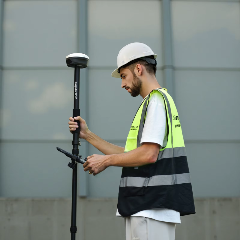 SingularXYZ Carbon Fiber Telescopic Centering Pole Bracket for RTK GPS | Portabl