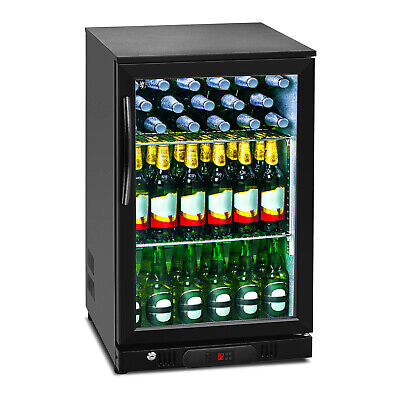 Minibar Kühlschrank Getränkekühlschrank Flaschenkühlschrank Glastür 108L Schwarz
