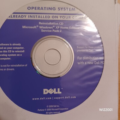 Dell Windows XP Home Edition With SP2 Service Pack 2 Reinstallation CD Only