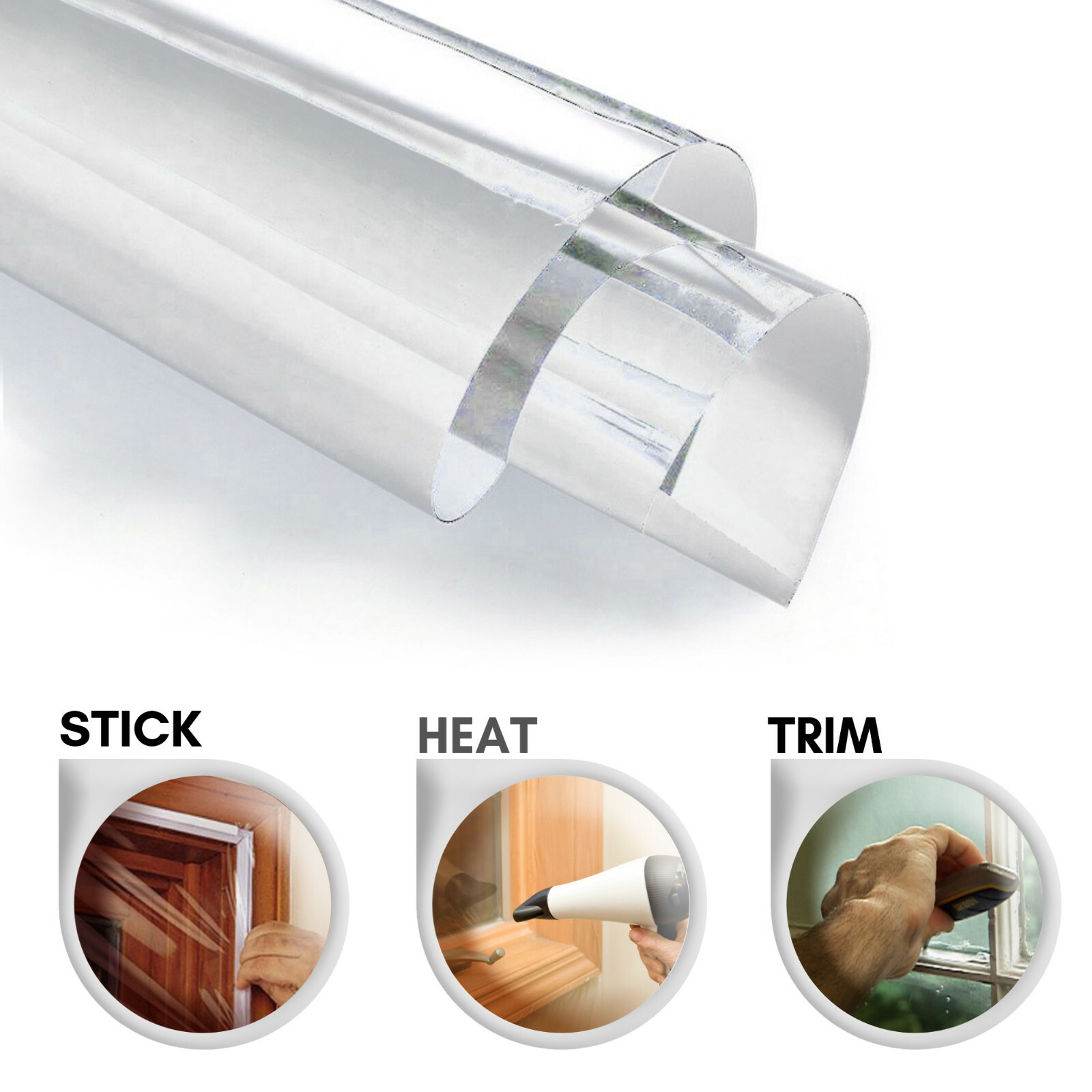 Exitex Secondary Window Double Glazing Transparent Film Draught