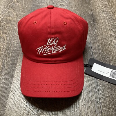 100 Thieves Core Dad Hat- NWT Red Adjustable Spell Out Logo