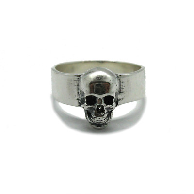 Genuine Sterling Silver Biker Ring Solid 925 Band Skull R001861 Empress Handmade