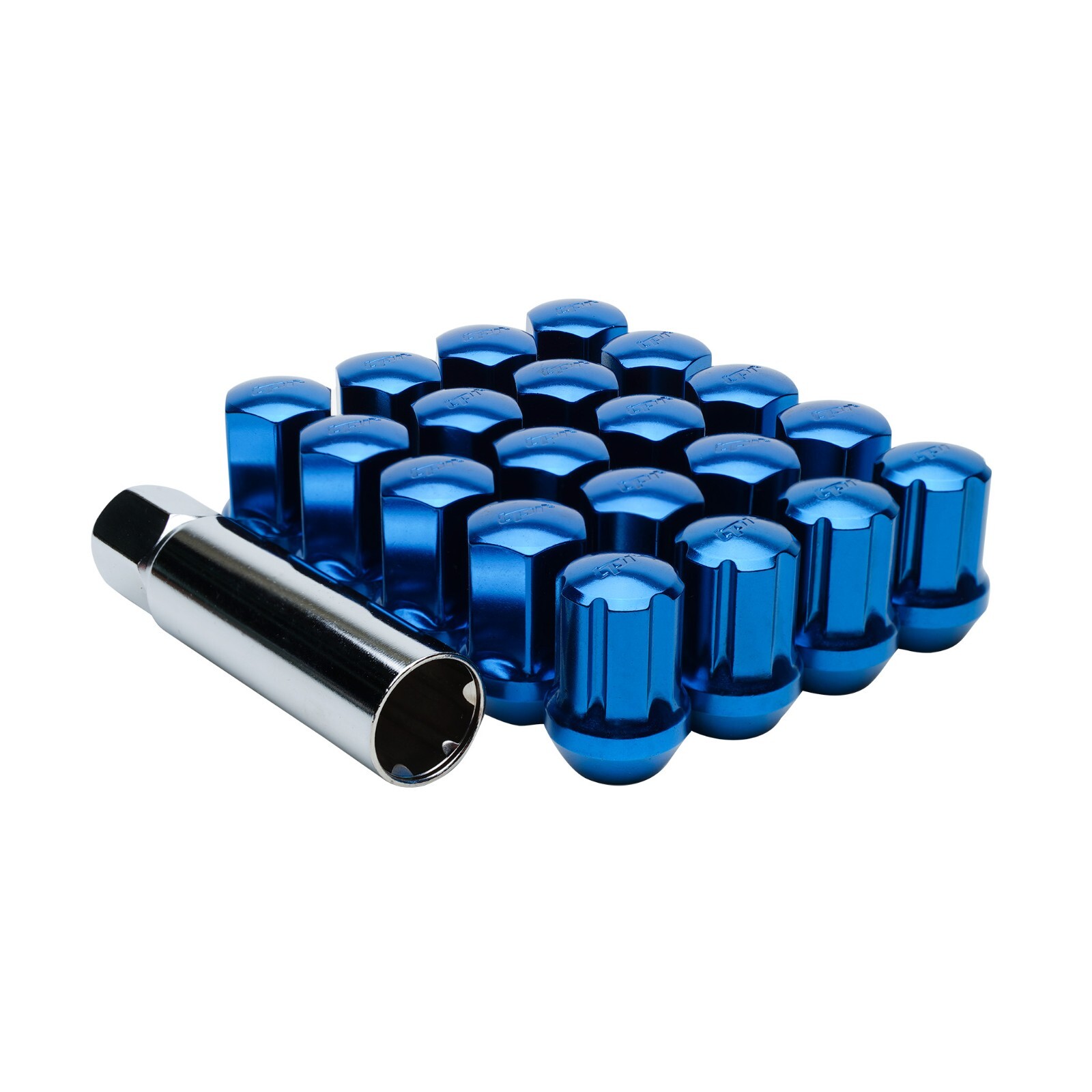 y0025　0519 Function and Form: Steel Lug Nuts w/ Lock Kit 12x1.25 - Blue