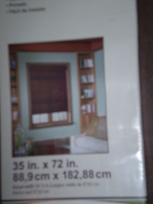 Style Selections Privacy Matchsstick 35''x72''  Roman Shade #0009013