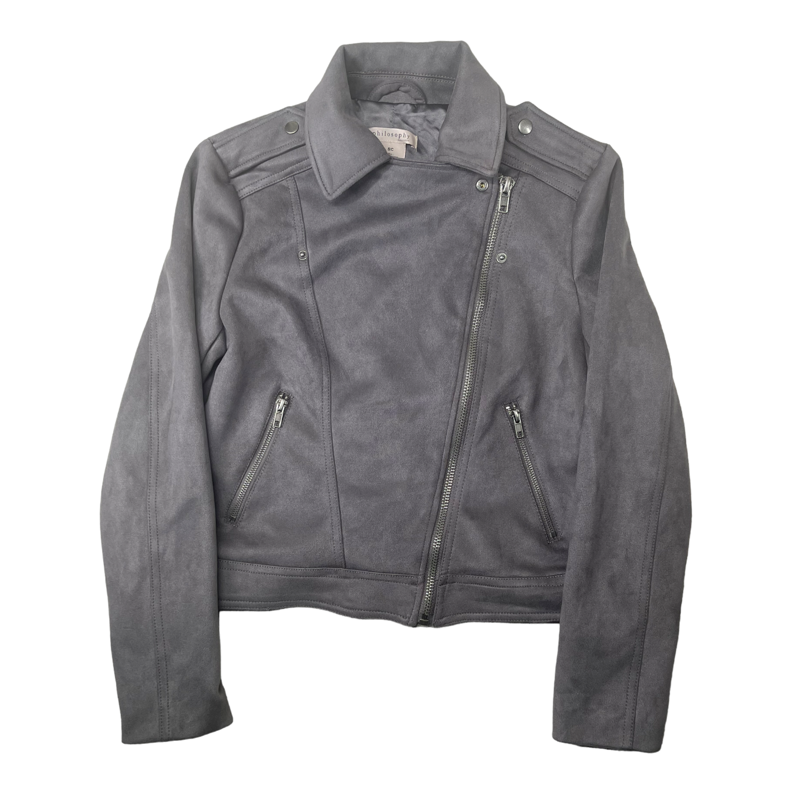 ジャケット・アウター MACKINTOSHPHILOSOPHY Philosophy Women's Long Sleeve Faux Leather Zip Up Moto