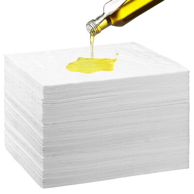 100 Pcs Oil Absorbent Pads Garage oil Absorbent Mat Oil Spill Mat (9.8 x13 Inch)