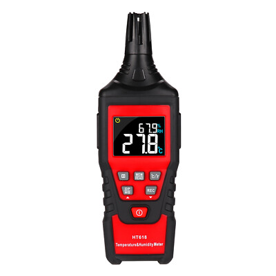 Digital Temperature Humidity Meter W/ Ambient,Dew Point, Wet Bulb,Indoor Outdoor