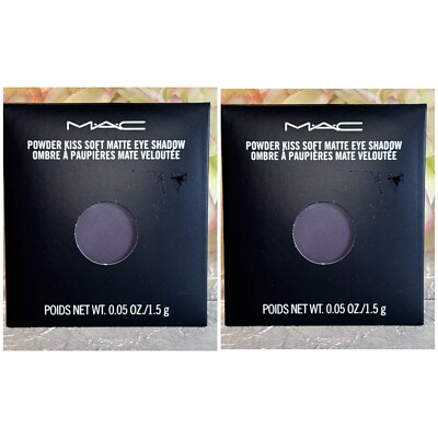 2x MAC IT'S VINTAGE POWDER KISS MATTE EYE SHADOW PRO PALETTE PAN REFILL NIB Free