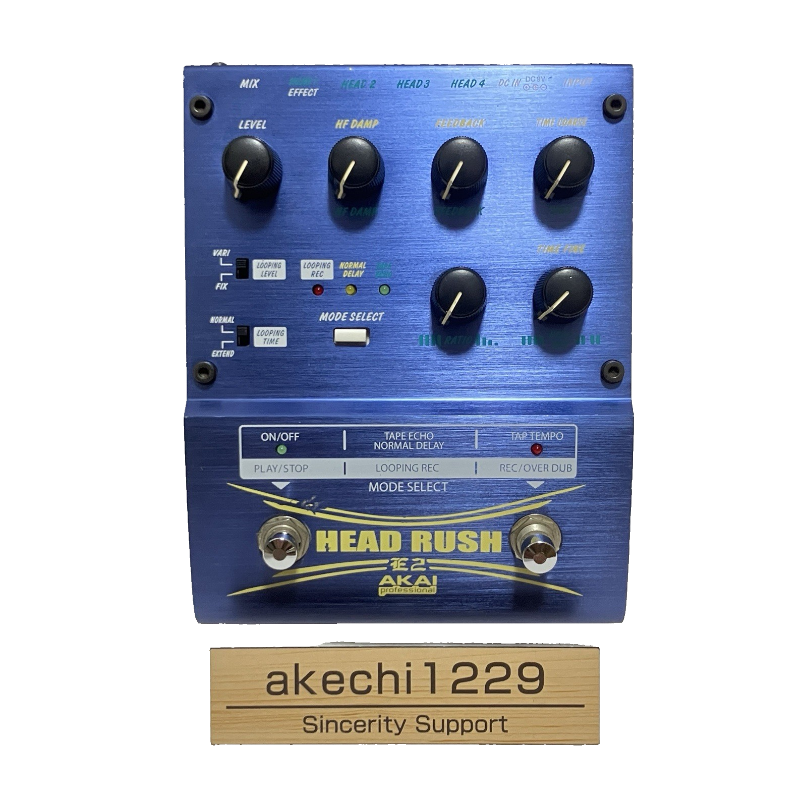 AKAI E2 Head Rush ディレイ Akai Professional E2 Head Rush Delay/Looper Pedal | Sweetwater