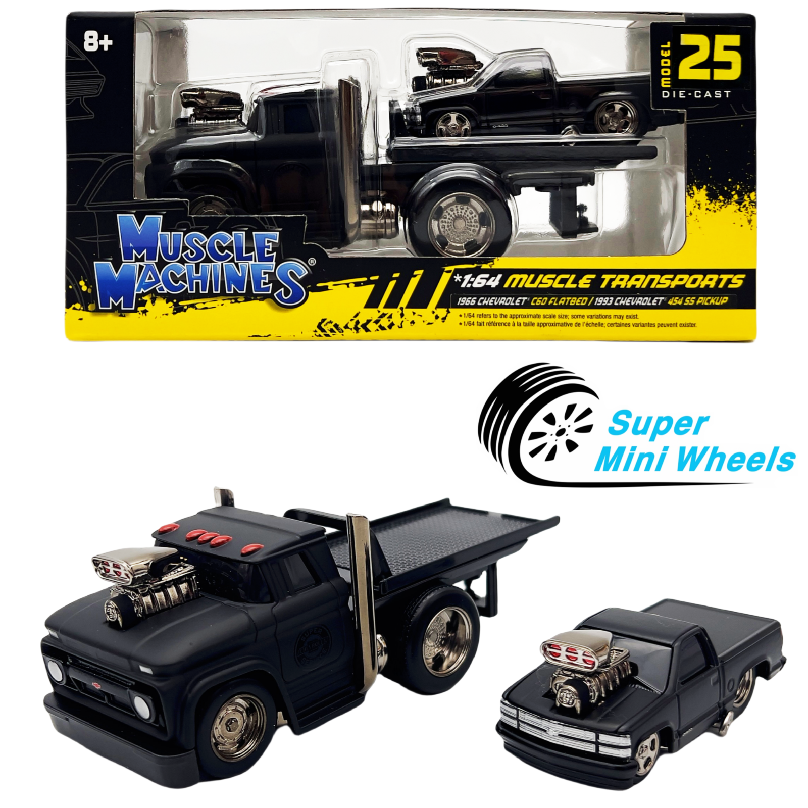 Muscle Machines 1:64 1966 Chevrolet C60 Flatbed & 1993