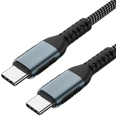EWANTO 100Watt USB-C to Cable Grey 2m Charging Cable Power Delivery and Super...