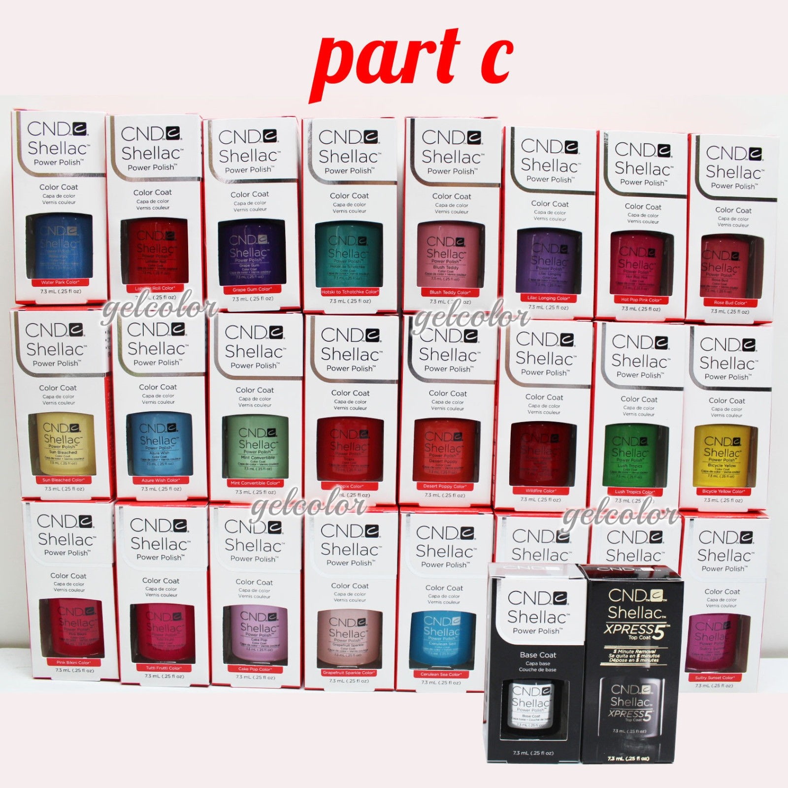 Cnd Shellac Uv Led Gel Nail Polish Base Top Coat 7.3ml 0.25oz Pick Any * Part C