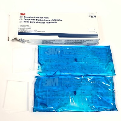 2 Pack of Multi-Use Hot/Cold Packs 4''x10'' + 2 Covers Included New