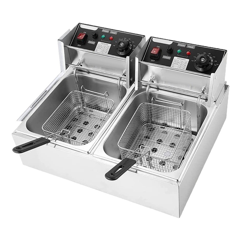 Commercial Deep Fryer Electric With Basket And Temp Control 